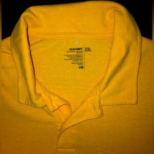 Old Navy Mens Size XL Yellow Short Sleeve Polo Shirt Soft Material RN 54023